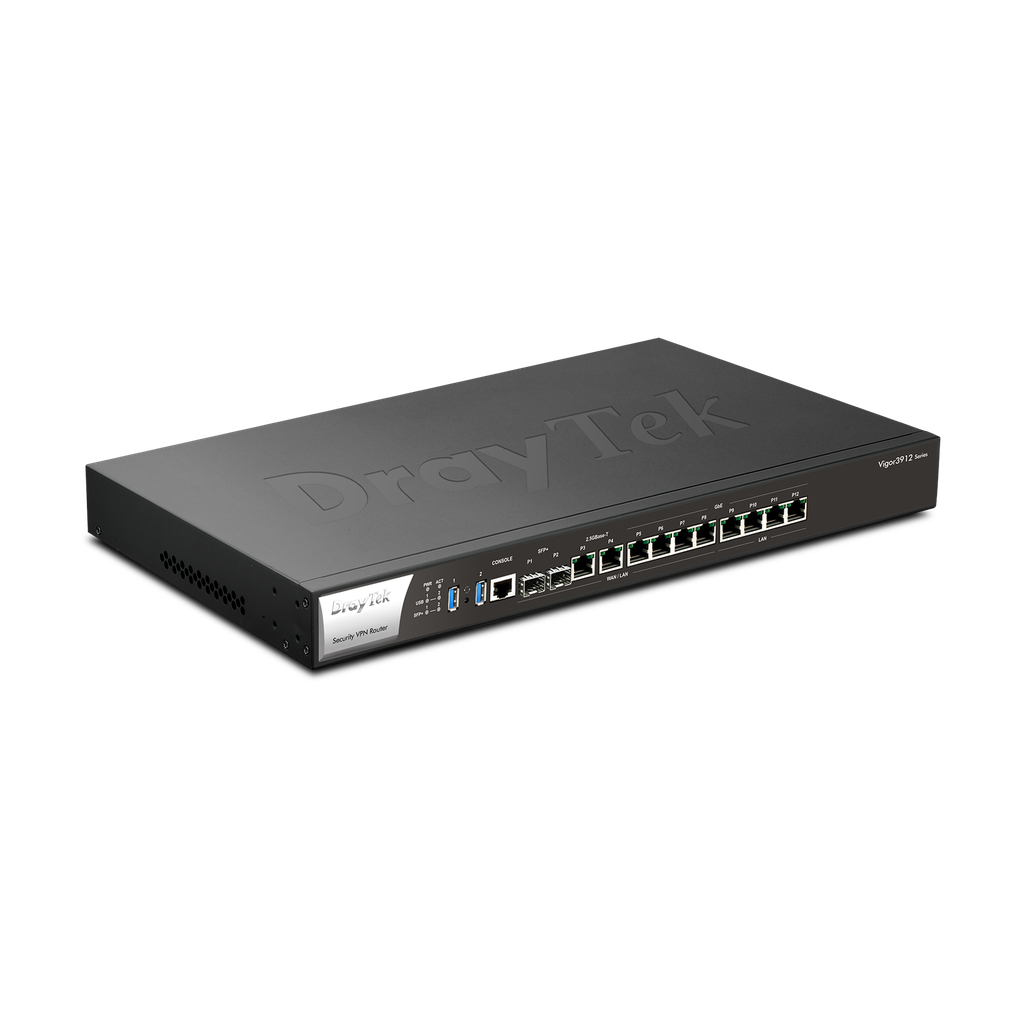 [14247] DrayTek Vigor3912-serien – Enterprise Multi-WAN router med 10G & VPN (Vigor3912)
